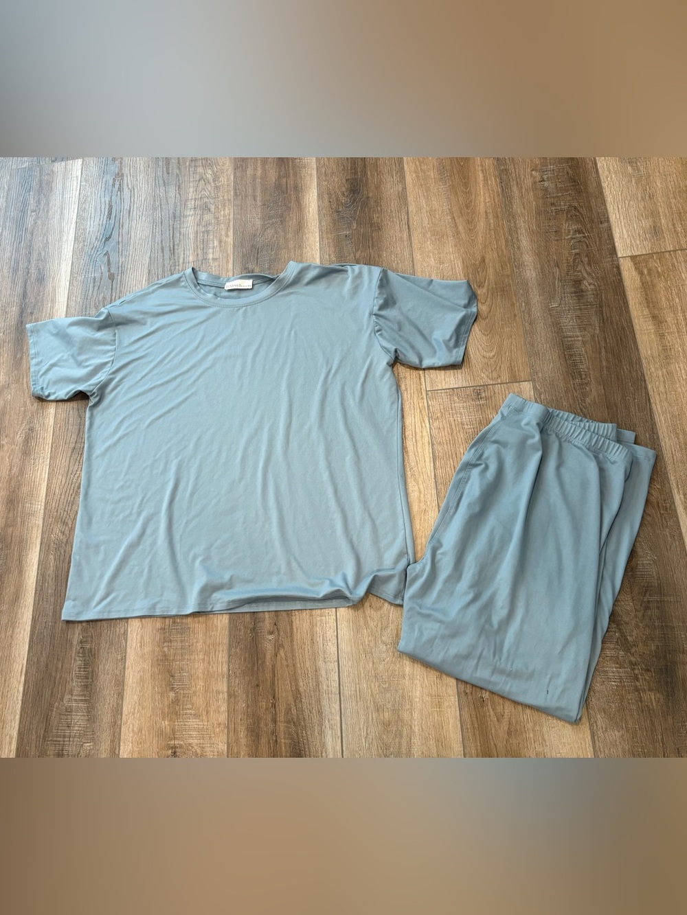 Zenana Outfitters Light Blue Two-Piece Lounge Set
